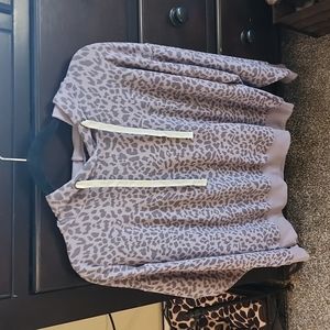 Purple leopard hoodie
